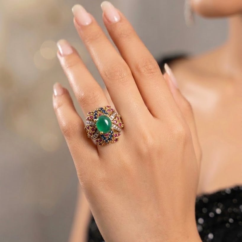 Handcrafted 22k Gold Statement Cluster - Riwaaj