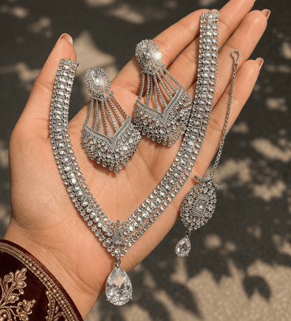 Gold & Crystal Heritage Bridal Set - Riwaaj