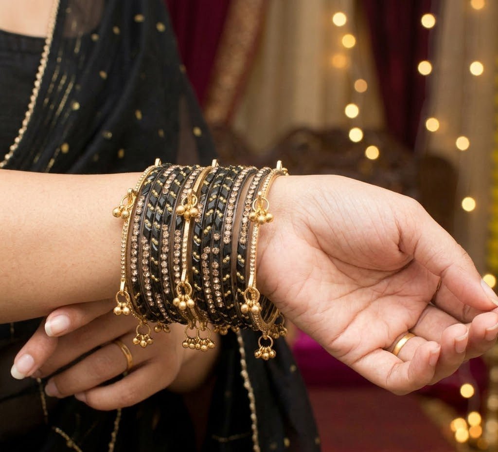 Kashmiri Ghungroo & Black Glass Chooriyan - Riwaaj