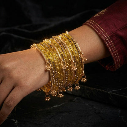 Kashmiri Ghungroo & Yellow Glass Chooriyan - Riwaaj