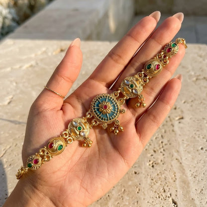 Zara Gold Chain Bracelet – 22K Handmade Adjustable Indian Bracelet