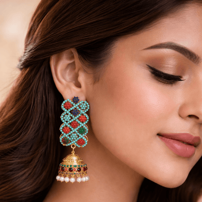 Naurattan Jhumka Pair - Riwaaj
