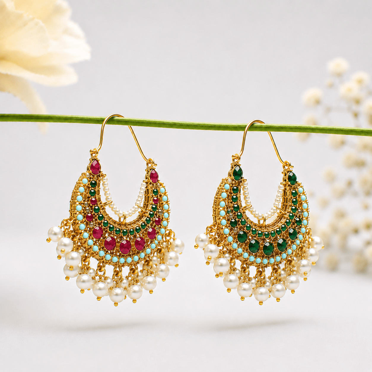 2 - in - 1 Dual - Tone Heritage Hoops - Riwaaj