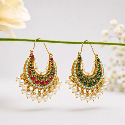 2 - in - 1 Dual - Tone Heritage Hoops - Riwaaj