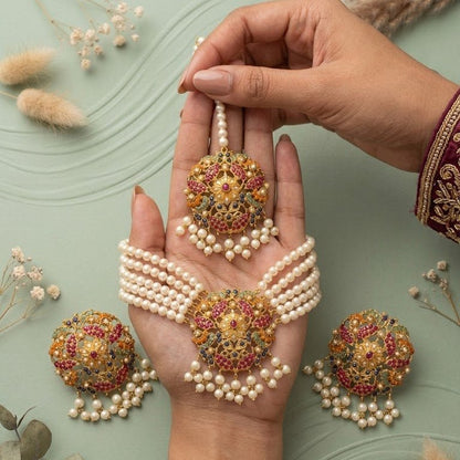 Rangrez Pearl Choker Set - Riwaaj