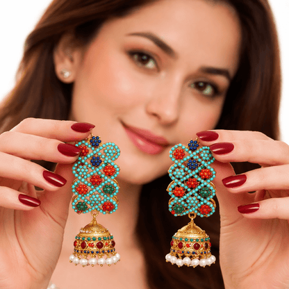 Naurattan Jhumka Pair - Riwaaj