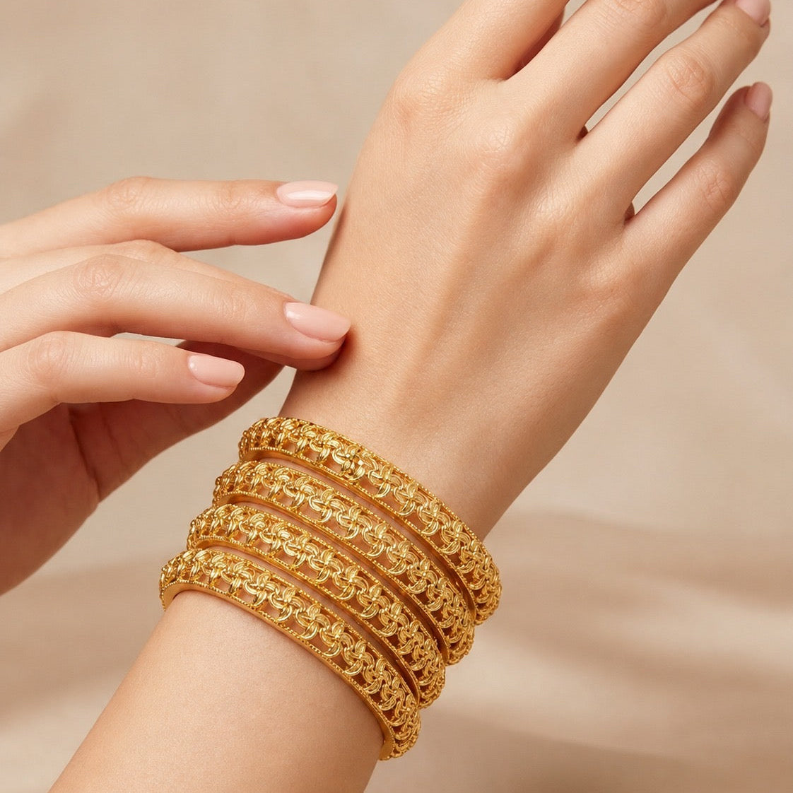 Sitara Rajwari Gold Plated Bangles