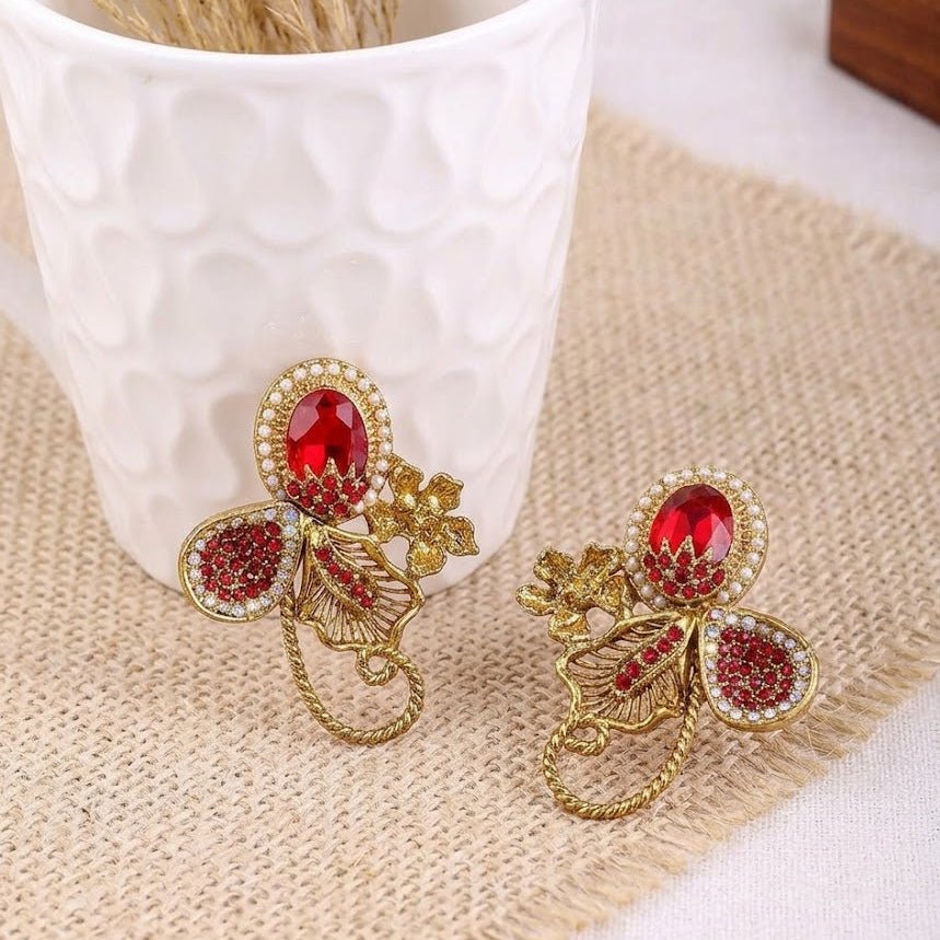 Azure Garden Pearl Studs - Riwaaj