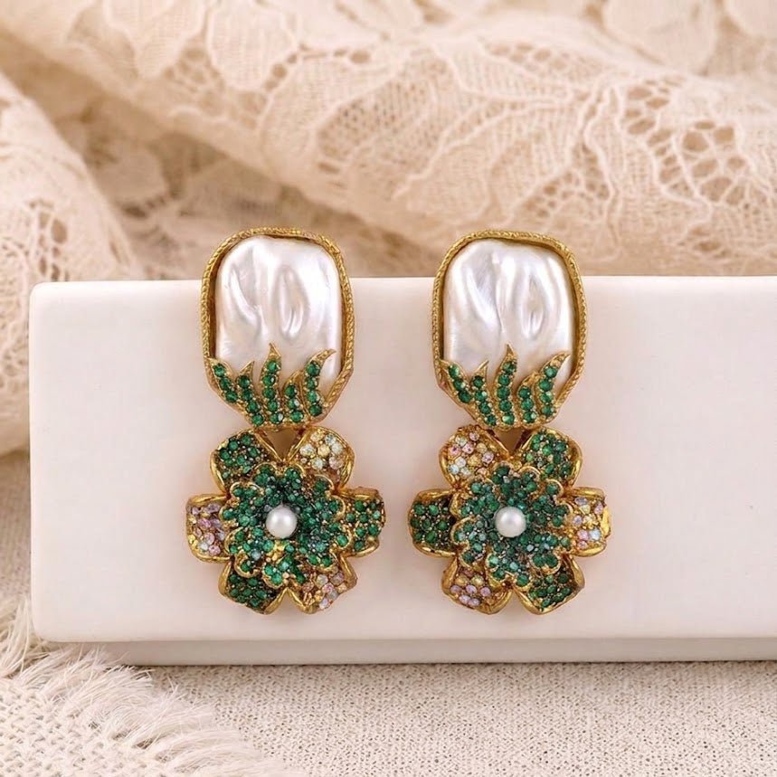 Mother of Pearl Mosaic Blossom Drops - Riwaaj