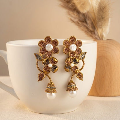 Secret Garden Floral Cascade Earring - Riwaaj