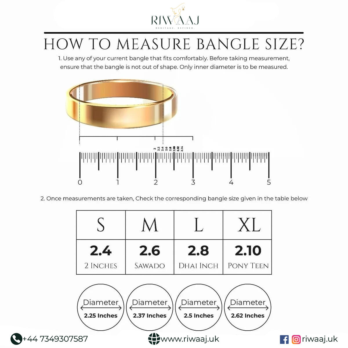 Bangle size chart