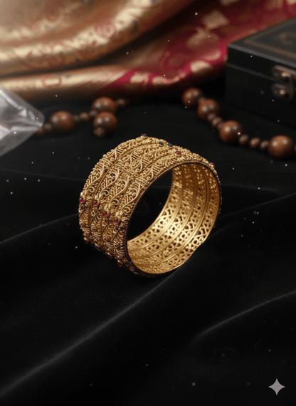 Shahi Rajwari Gold Plated Bangles - Riwaaj