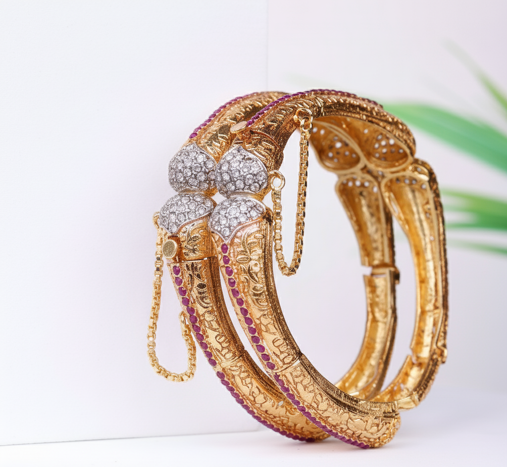Noor-e-Rani – 22K Gold Polish Bangles