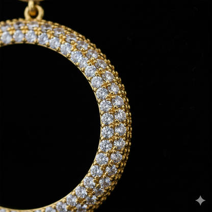 Round Zircon Earrings