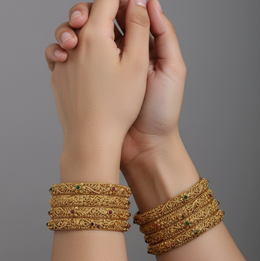 Shahi Rajwari Gold Plated Bangles