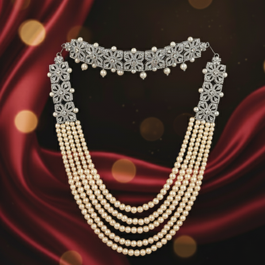 Royale Imperial Bridal Kundun Pearl Set