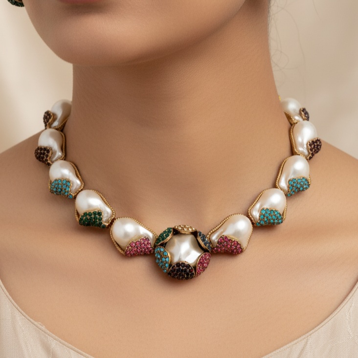 Moti-e-Phool Necklace Set