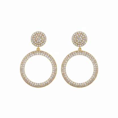 Round Zircon Earrings
