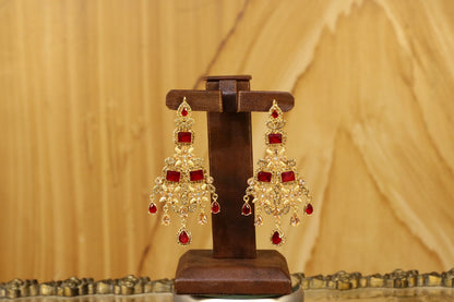 Mahroze Ruby Kundan Set