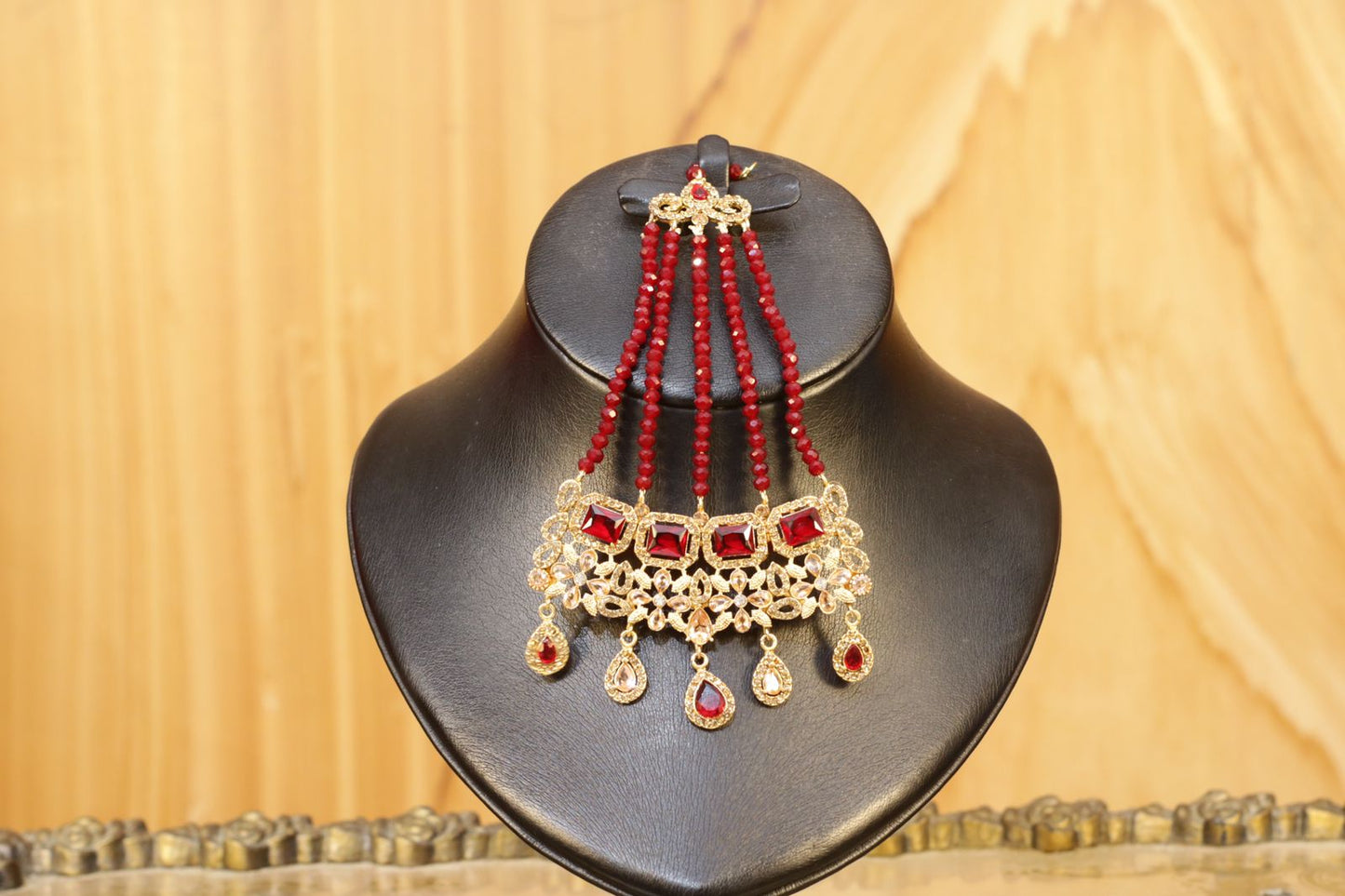 Mahroze Ruby Kundan Set