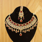 Load image into Gallery viewer, Mahroze Ruby Kundan Set
