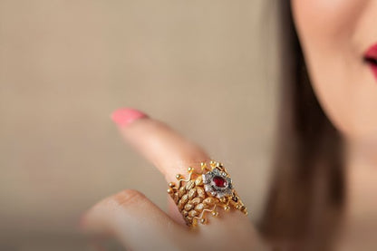 Antique Look Rajwadi Openable Ring