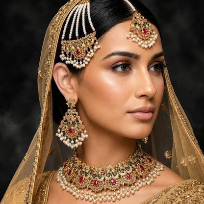 Noor-e-Sahar Pearl Grand Bridal Jewellery Set