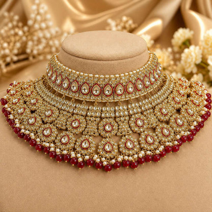 Mehroze Ruby Kundan Grand Bridal Jewellery Set