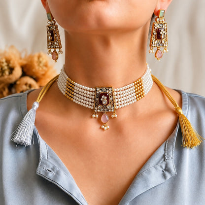 Mahira Pearl Choker Set