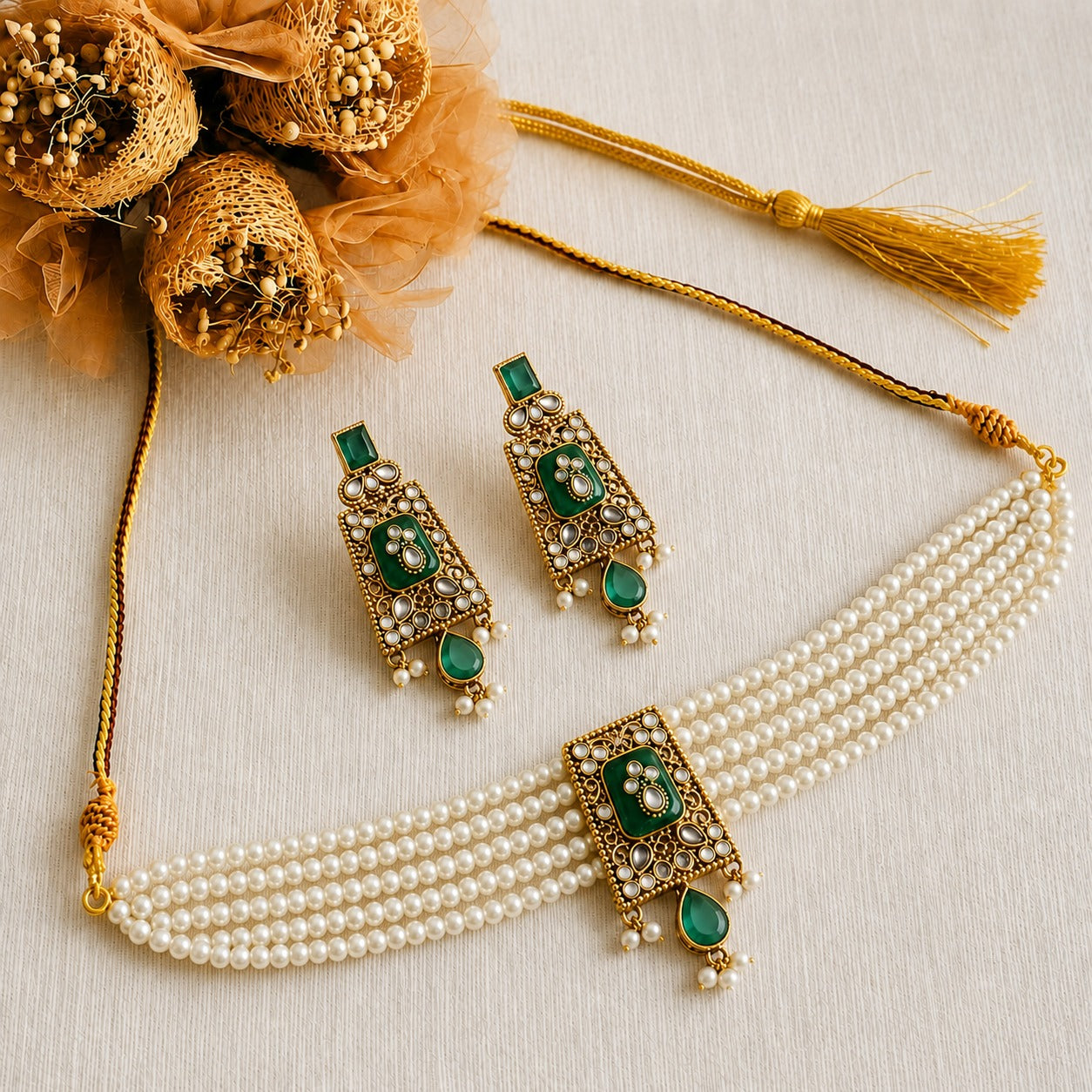 Mahira Pearl Choker Set