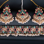 Load image into Gallery viewer, Encrusted Navratan Necklace Set
