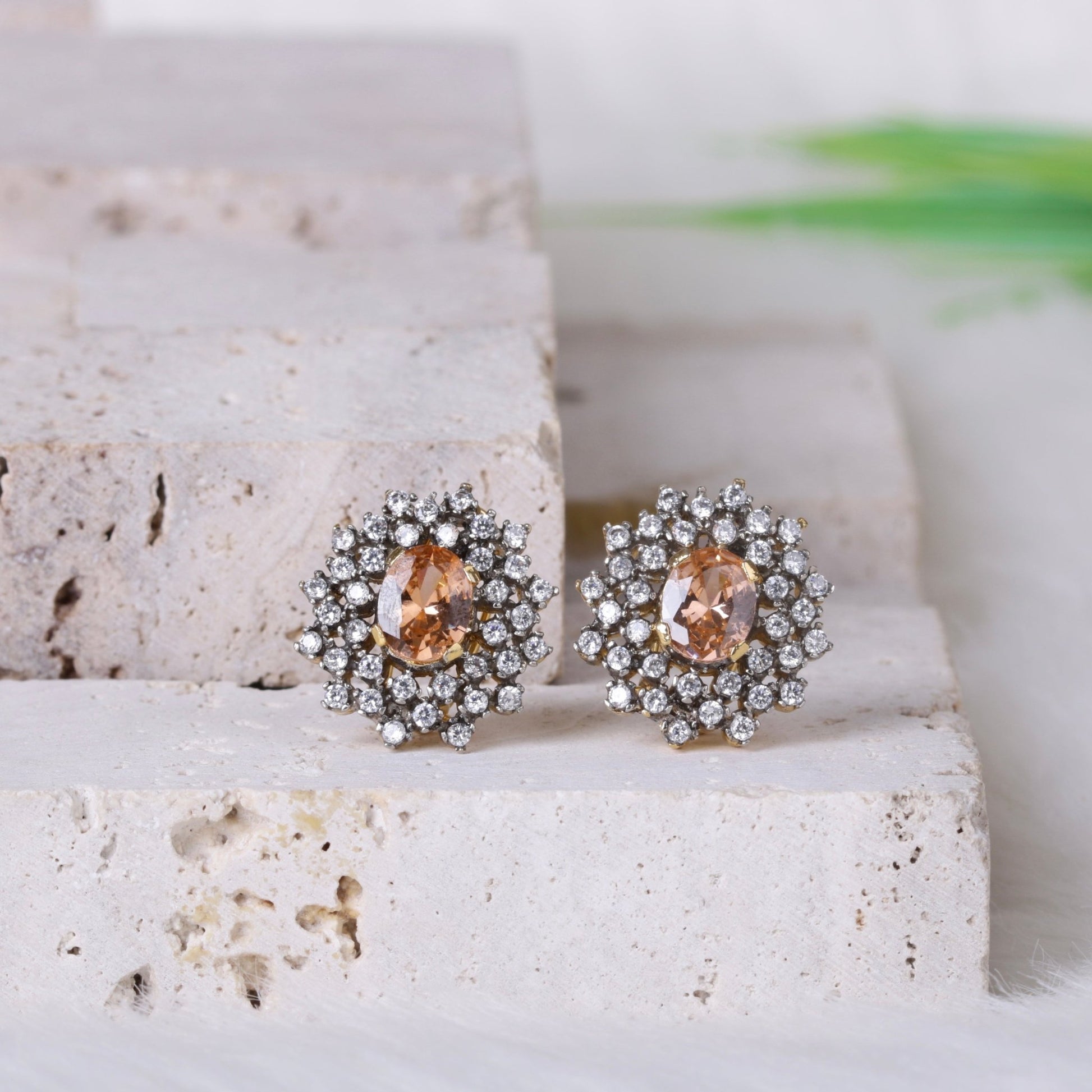AD Zircons Studs Silver - Riwaaj