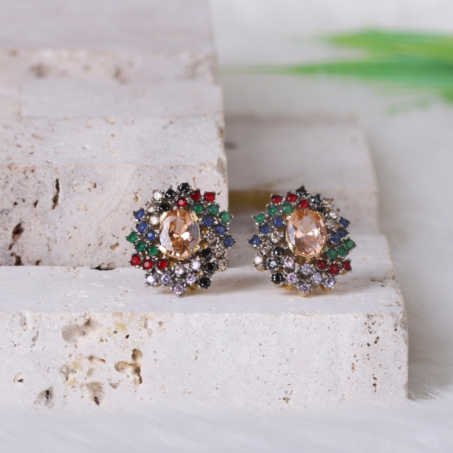 AD Zircons Studs Multi