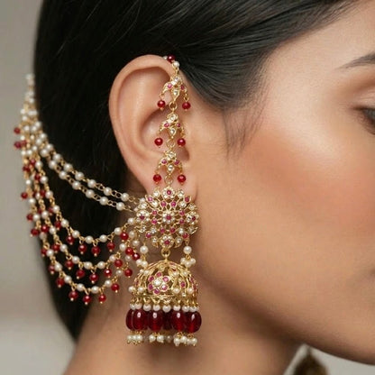 The Mehr Gul Sahara Earrings With Tika - Riwaaj