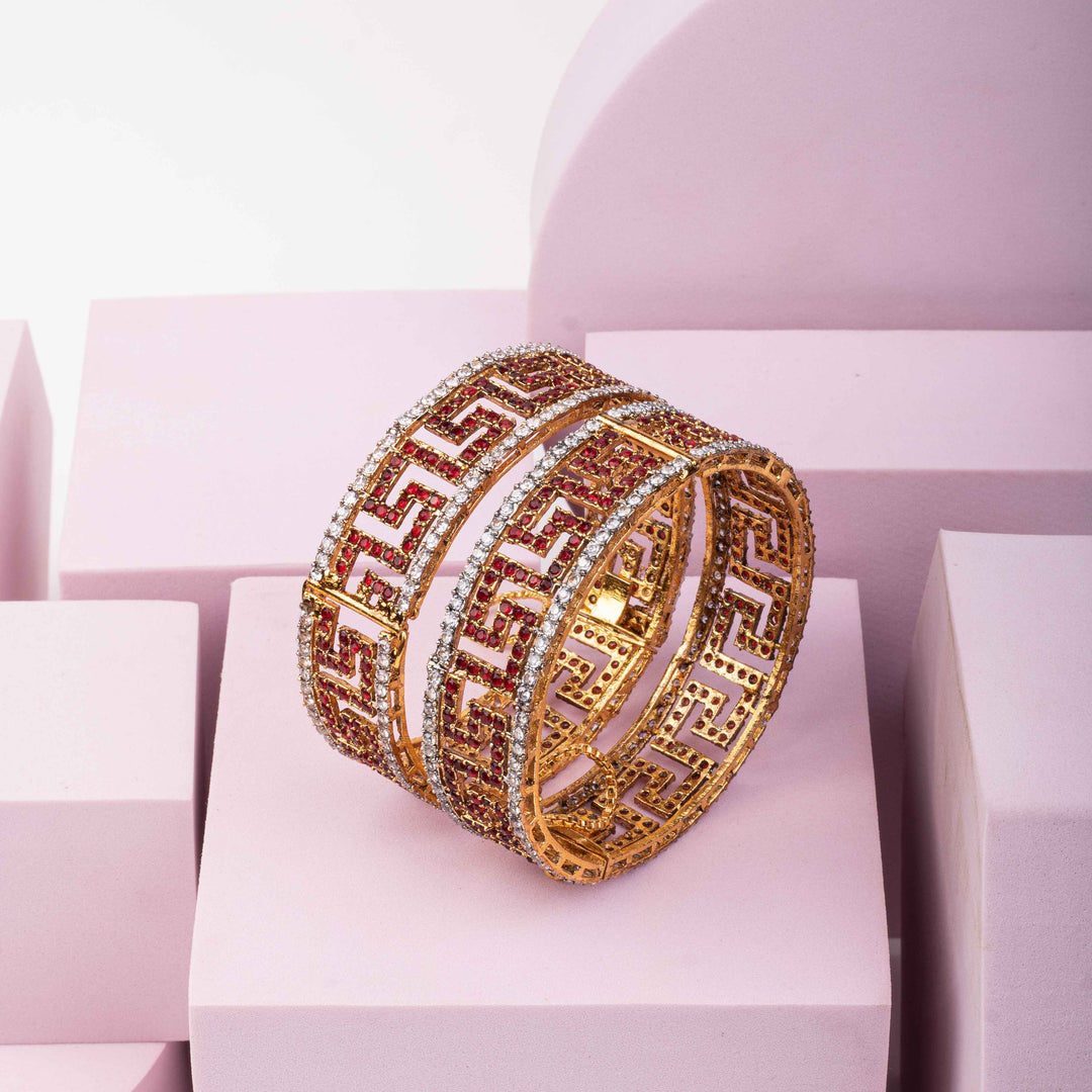 VICTORIAN RUBY BANGLE BROAD