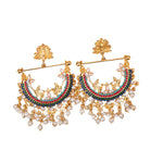 Load image into Gallery viewer, Designer-Crafted Half-Cut Peacock Earrings
