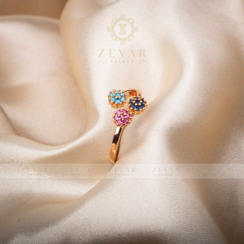 Zirconia Gold Plated Ring