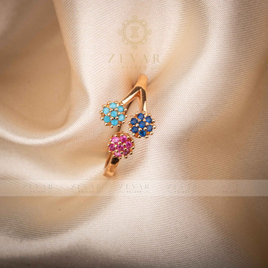 Zirconia Gold Plated Ring