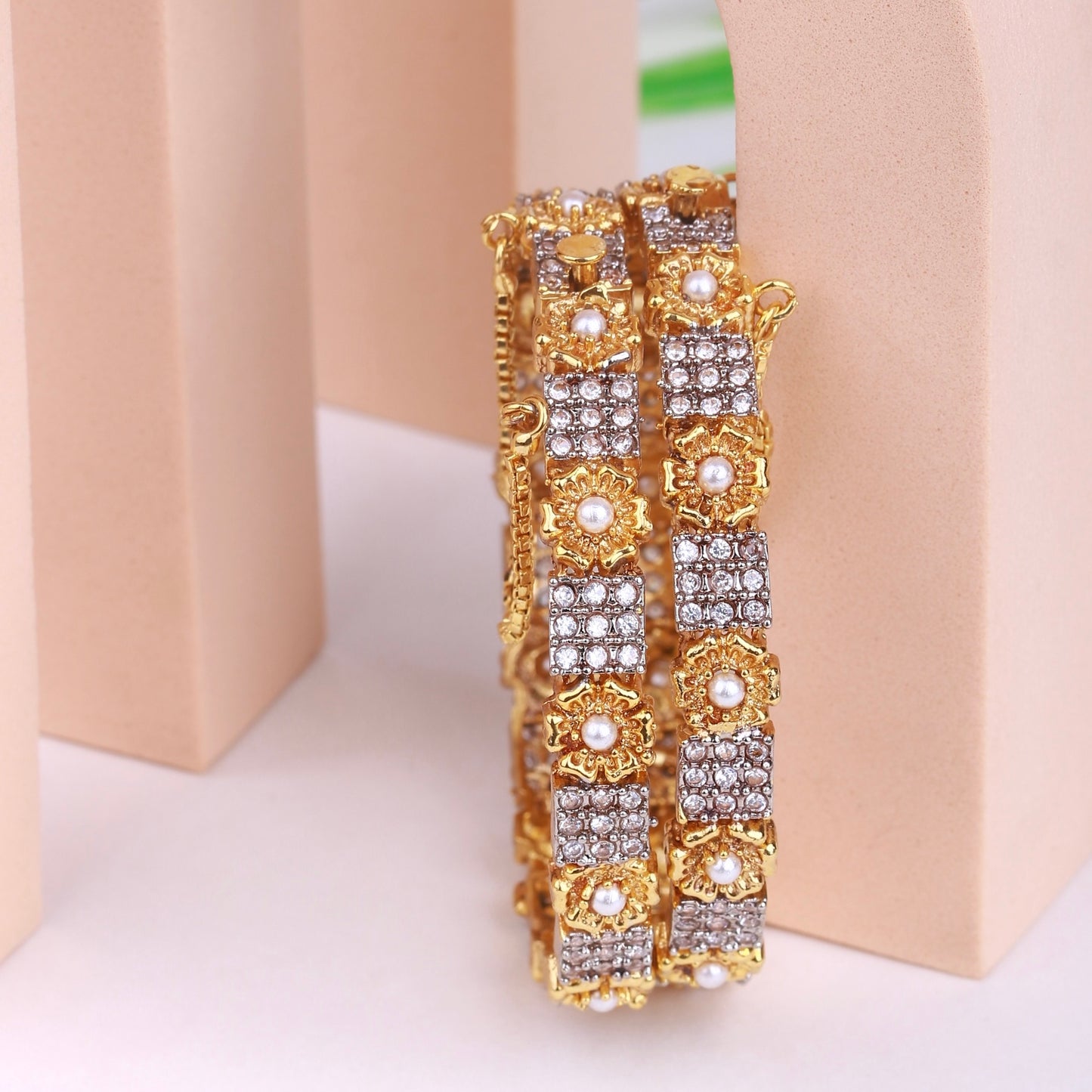 Shahi Glamour - 22K Gold Polish Bangles