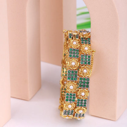 Shahi Glamour - 22K Gold Polish Bangles