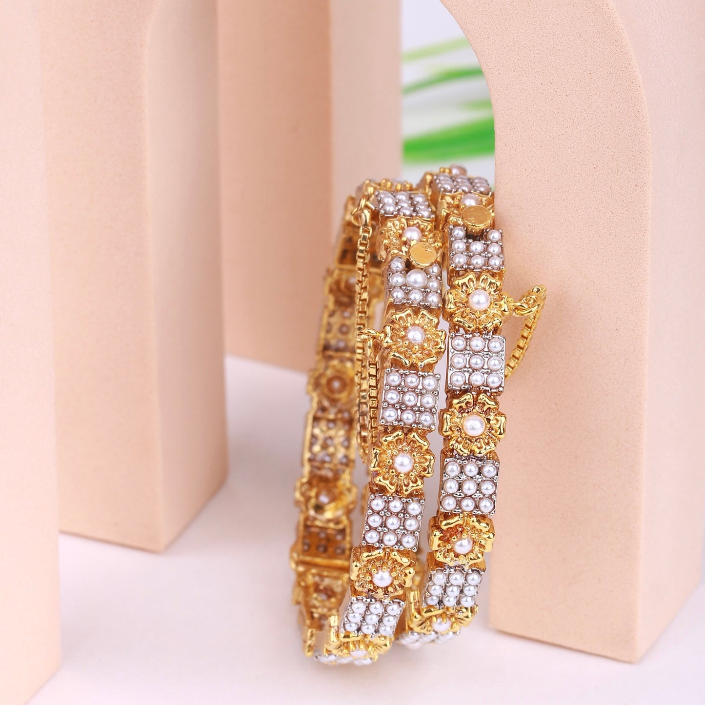 Shahi Glamour - 22K Gold Polish Bangles