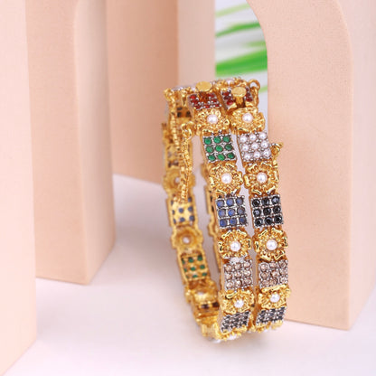 Shahi Glamour - 22K Gold Polish Bangles