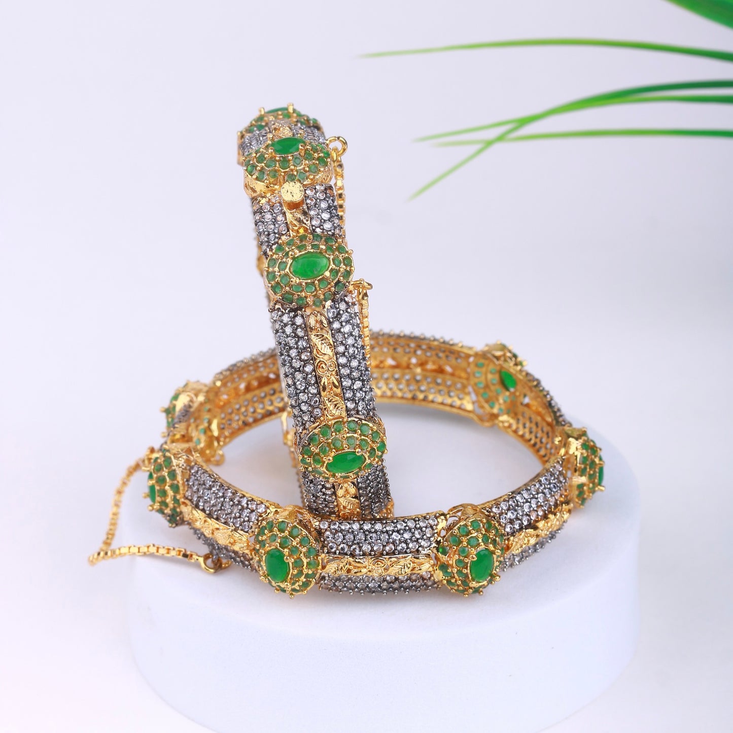 Multicolor Majesty Zircon Bangles - Riwaaj