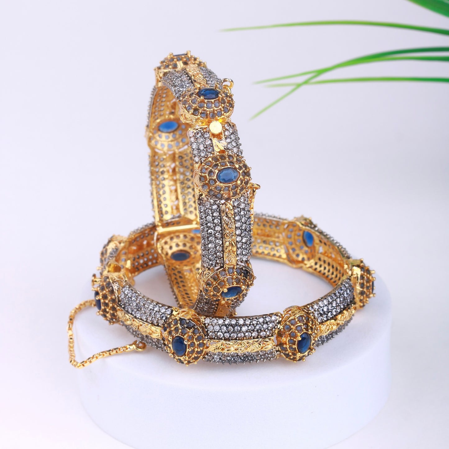 Multicolor Majesty Zircon Bangles - Riwaaj