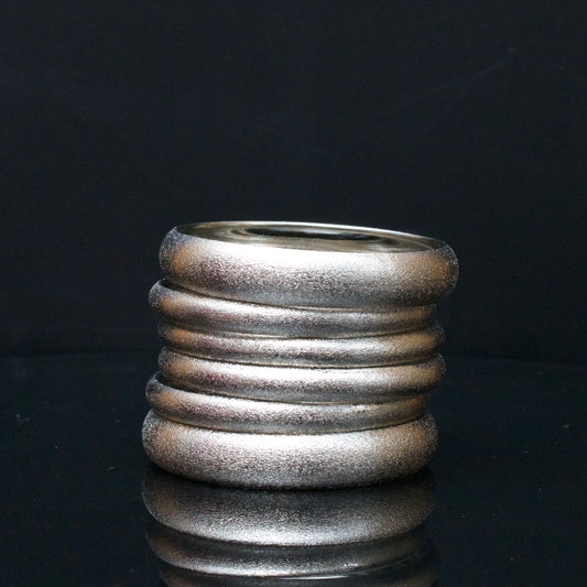 Cleopatra Silver  Glass Bangle