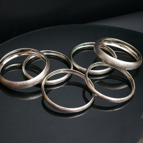 Cleopatra Silver  Glass Bangle