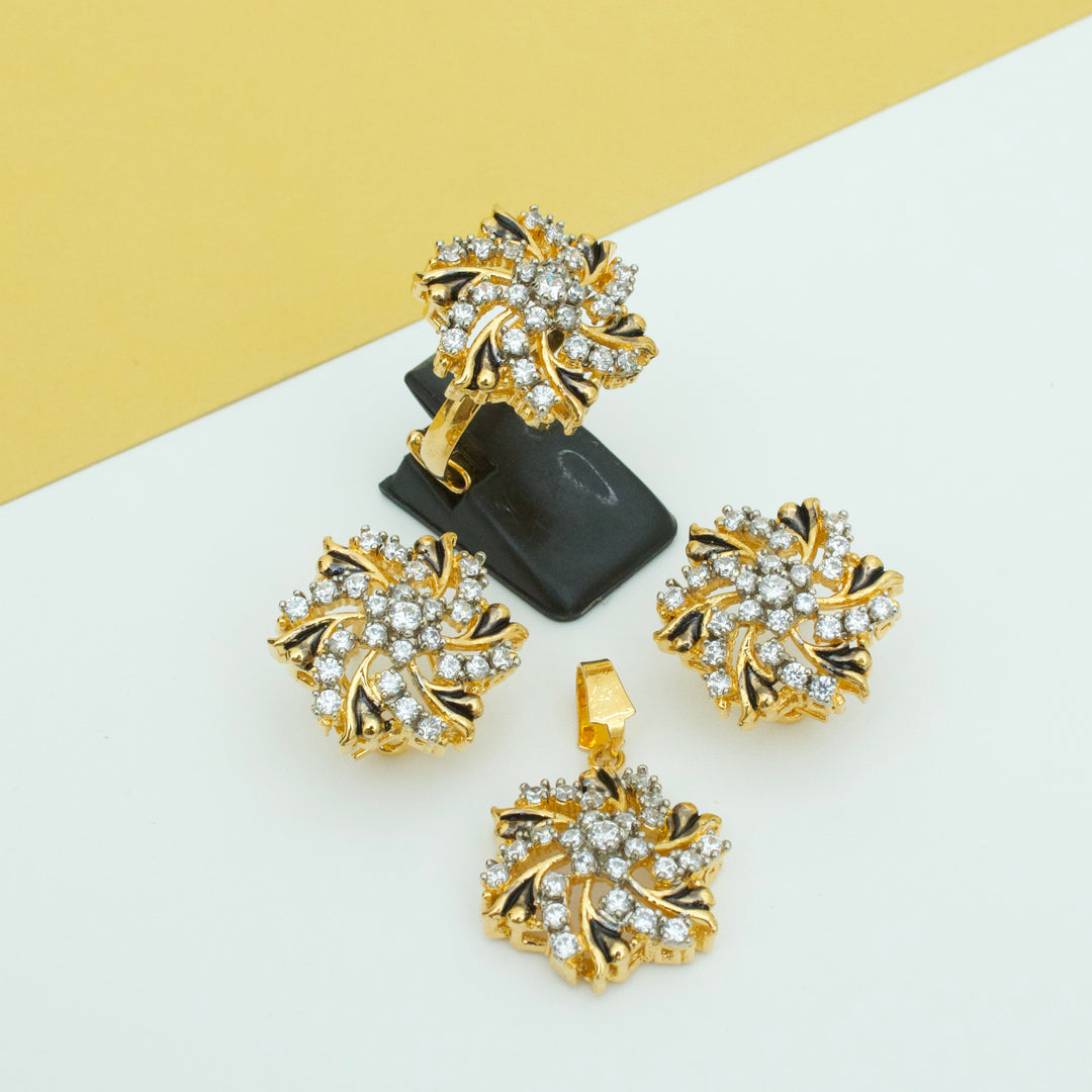 Radiant Zirconia Locket Set