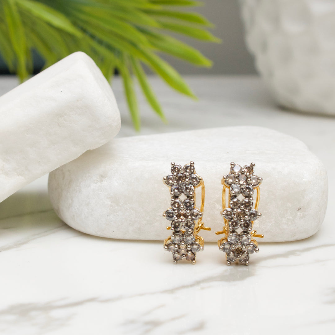 Zirconia Flower Earring