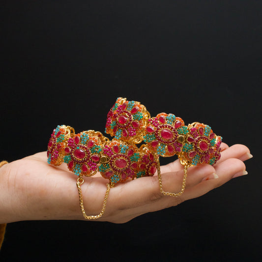 Navratan Flower Bangles