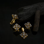 Load image into Gallery viewer, Pyramid Gold Plated Locket Set
